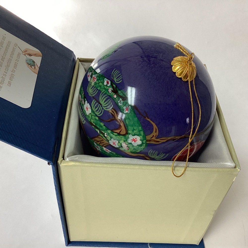 Li Bien Purple Year of the Snake 2025 Glass Ball Ornament